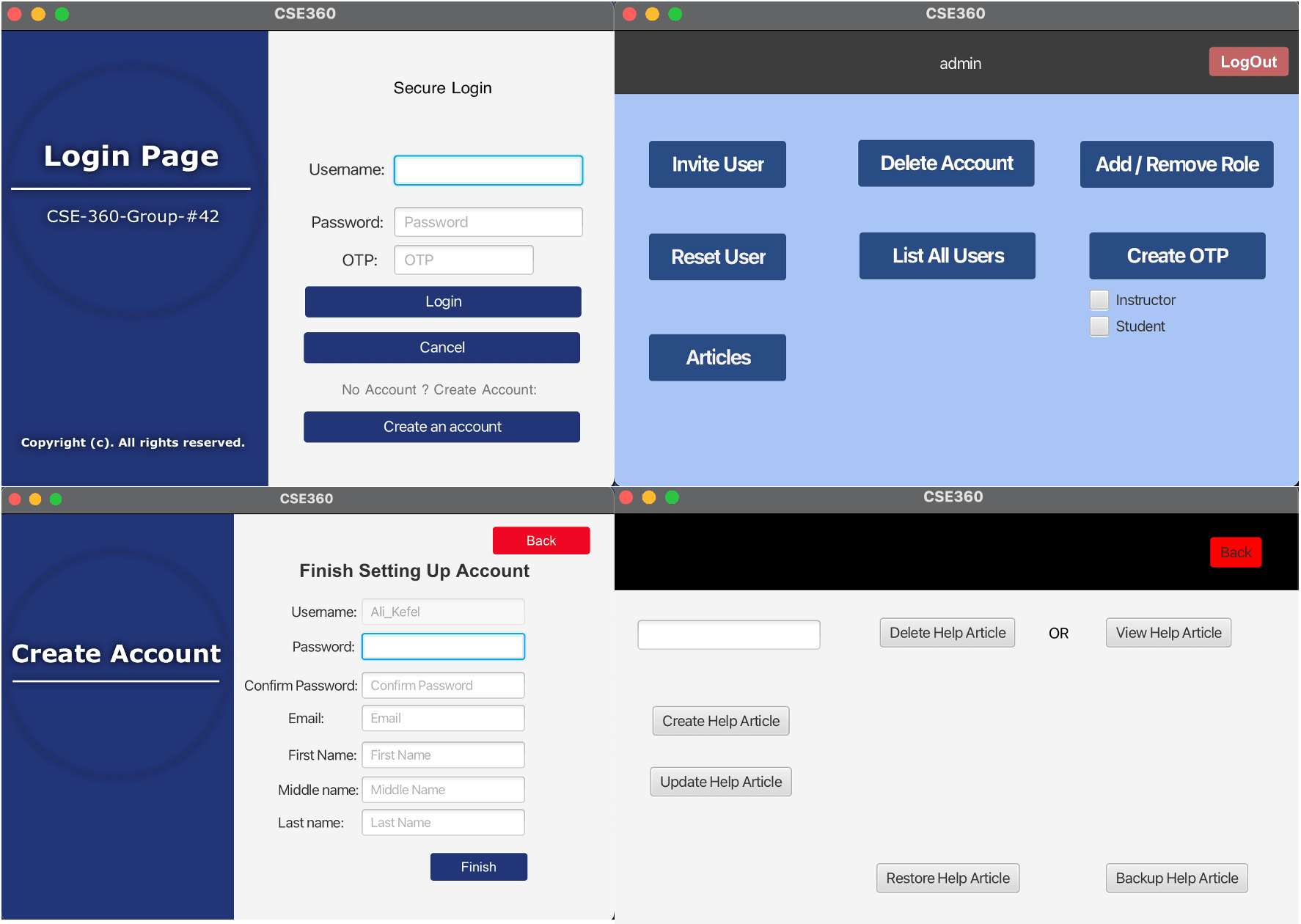 Help System Application